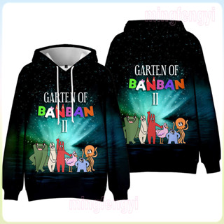 เสื้อแจ็กเก็ตลําลอง มีฮู้ด พิมพ์ลาย Garten of BanBan แฟชั่นสําหรับเด็กผู้ชาย และเด็กผู้หญิง