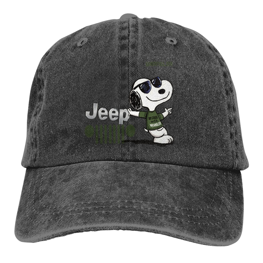 Jeep Wrangler YJ TJ JK JI Unlimited Coot Snoopy หมวกเบสบอลลําลอง กันแดด ปรับได้ แฟชั่นสําหรับผู้ชาย และผู้หญิง เหมาะกับการเล่นกอล์ฟ
