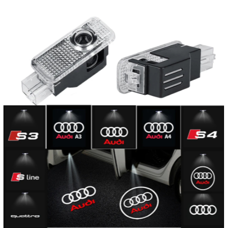 2023 รถประตูยินดีต้อนรับไฟLed HDโปรเจคเตอร์โคมไฟสําหรับAudi A3 A4 B8 8P 8V A6 C7 A5 Q5 B7 B6 B9 SLIN