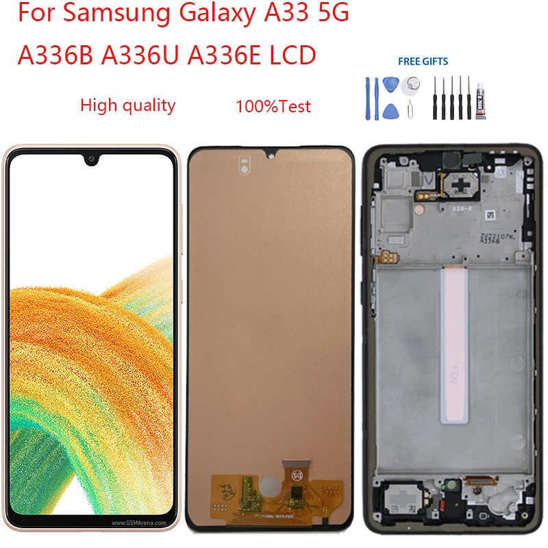 อะไหล่หน้าจอสัมผัส LCD แบบเปลี่ยน สําหรับ Samsung Galaxy A33 5G A336B A336U A336E