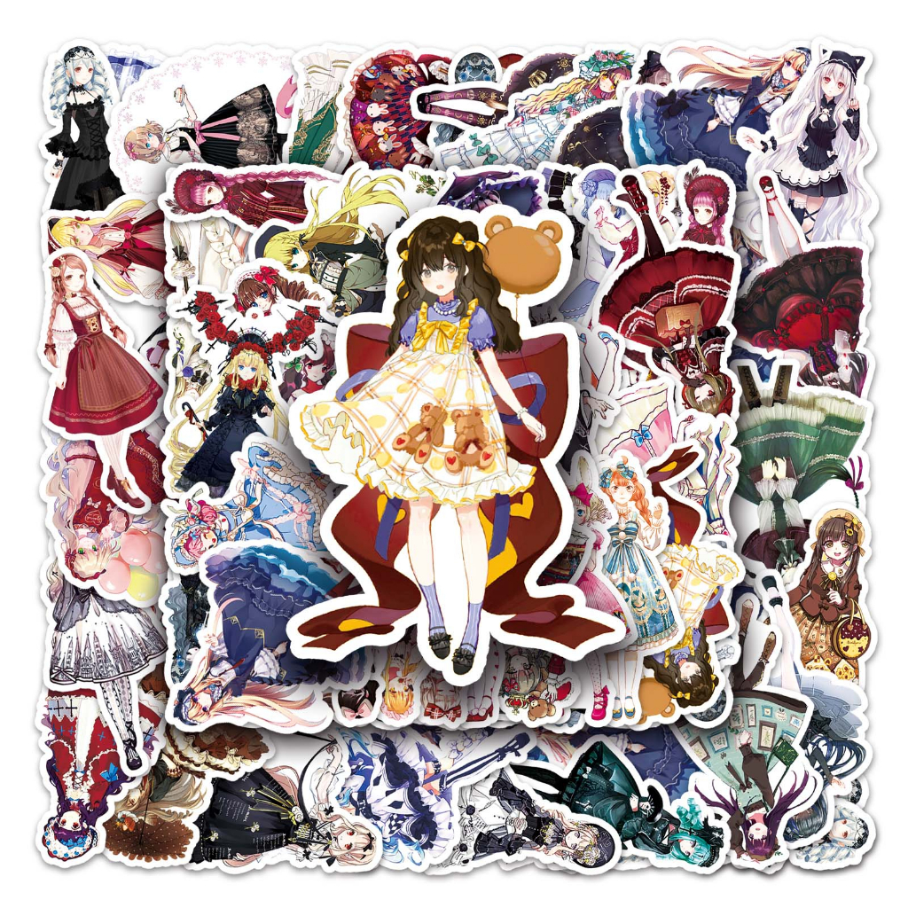 50 ชิ้นตลก Lolita สติกเกอร์กันน้ํา DIY สําหรับโทรศัพท์แล็ปท็อปรถสติกเกอร์ Creative Home Decal