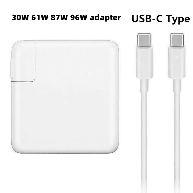 แล็ปท็อปชาร์จ 30W 61W 87W 96W USB C PD Power Adapter 2M Type C สายชาร์จสําหรับ pro 12 13 15 16 คอมพิ
