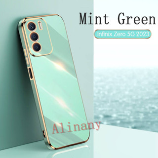 กรณี Infinix Zero 5G 2023 ฝาครอบเคส Shockproof Soft TPU Electroplating Phone Casing Infinix Zero5G 2023 Back Cover