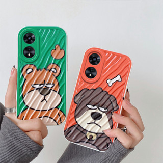 เคส OPPO Reno 8T 5G เคสโทรศัพท์มือถือ แบบนิ่ม ลายการ์ตูนคลื่นน้ํา ป้องกันกล้อง สําหรับ OPPO Reno 8T 5G (CPH2505)