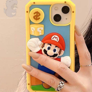 เคสโทรศัพท์มือถือ ซิลิโคน กันกระแทก ลายการ์ตูนมาริโอ้น่ารัก สําหรับ iPhone 13pro max 11 12promax 14pro 11 13promax