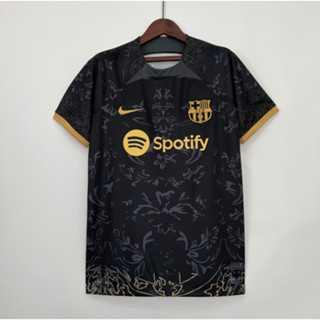 เสื้อกีฬาแขนสั้น ลายทีมชาติฟุตบอล Barcelona 2023-24 ชุดเหย้า