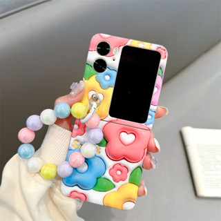 ใหม่ เคสโทรศัพท์มือถือแบบนิ่ม กันกระแทก ลายดอกไม้ 3D สําหรับ OPPO Find N2