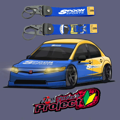 Jdm สไตล์ พวงกุญแจ เชือกเส้นเล็ก สายคล้องกุญแจ เทอร์โมสปริ้นท์ ไนลอน พวงกุญแจรถยนต์ รถจักรยานยนต์ SP