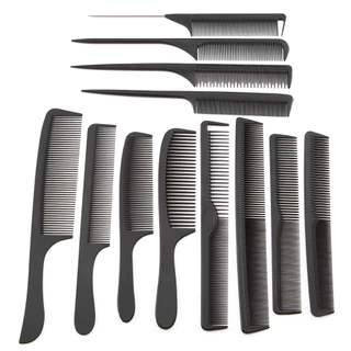 Monja หวีจัดแต่งทรงผม ไฮไลท์ 12 แบบ อเนกประสงค์ สีดํา DIY hair comb black hairdressing tools