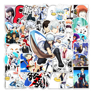 สติกเกอร์ ลาย GinTama น่ารัก กันน้ํา แบบสร้างสรรค์ สําหรับติดตกแต่งรถยนต์ 50 ชิ้น