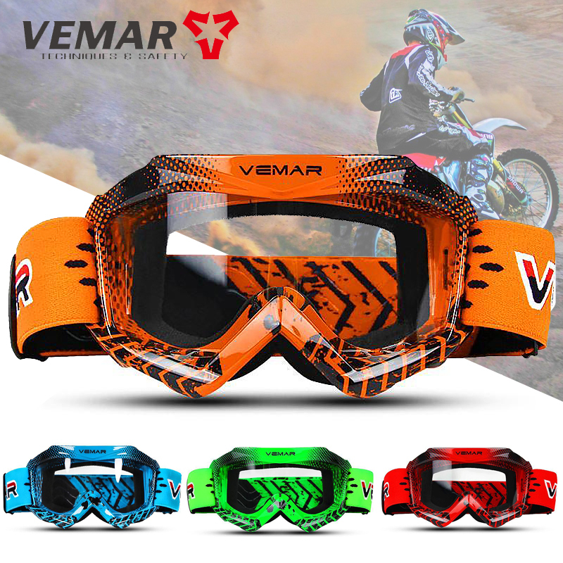 แว่นวิบากเด็กป้องกันฝุ่น MX MTB ออฟโรดจักรยานสกปรก ไฟกระพริบ สําหรับหมวกกันน็อคเต็มใบ VM-1018