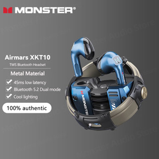 Monster XKT10 ชุดหูฟังบลูทูธไร้สาย ตัดเสียงรบกวน IPX4 ควบคุมสัมผัสอัจฉริยะ กันน้ํา ใช้งานได้นาน บลูทูธ5. 2