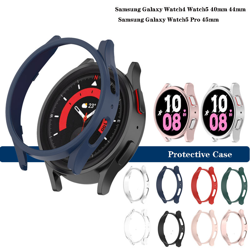 เคสนาฬิกาข้อมือ PC แบบแข็ง ป้องกันรอย สําหรับ Samsung Galaxy Watch 4 5 40 มม. 44 มม. Galaxy Watch5 pro 45 มม.