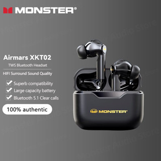 Monster XKT02 หูฟังบลูทูธไร้สาย HIFI ลดเสียงรบกวน เชื่อมต่อเร็ว คุณภาพเสียงดี สําหรับเล่นเกม ชิปเกม บลูทูธ 5.1