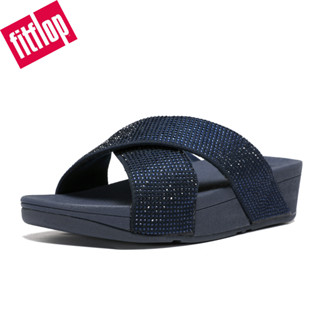 【พร้อมส่ง】ของแท้ Top.1fitflop รองเท้าแตะลําลอง ประดับคริสตัล หรูหรา สําหรับผู้หญิง