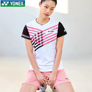 เสื้อกีฬาแบดมินตันแขนสั้น ลายทีม YONEX สําหรับผู้ชาย และผู้หญิง