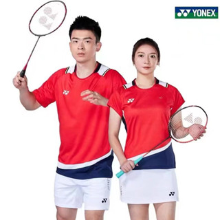 ใหม่ yonex เสื้อแบดมินตัน แขนสั้น แบบแห้งเร็ว สําหรับผู้ชาย และผู้หญิง 2023