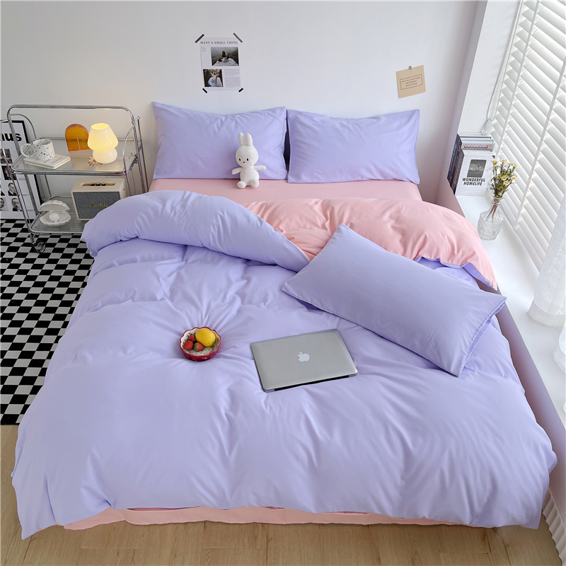 1ชิ้น สีพื้น ปลอกผ้านวม duvet cover สีมาการอง สไตล์มินิมอล 5 ฟุต 6ฟุต 3ฟุต สําหรับเตียงเดี่ยว ควีนไซซ์