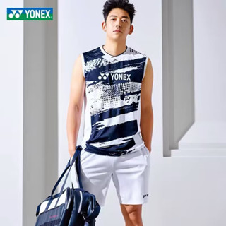 New Yonex เสื้อแบดมินตัน แขนกุด แบบแห้งเร็ว สไตล์เกาหลี แฟชั่นฤดูใบไม้ผลิ และฤดูร้อน สําหรับผู้ชาย 2023