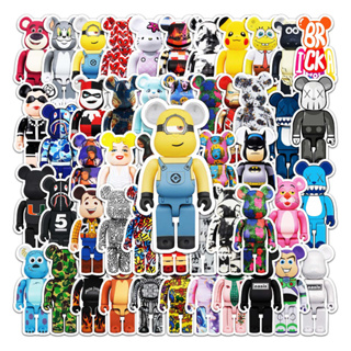 สติกเกอร์ ลาย Bearbrick สร้างสรรค์ กันน้ํา สําหรับติดตกแต่งรถยนต์ DIY 50 ชิ้น