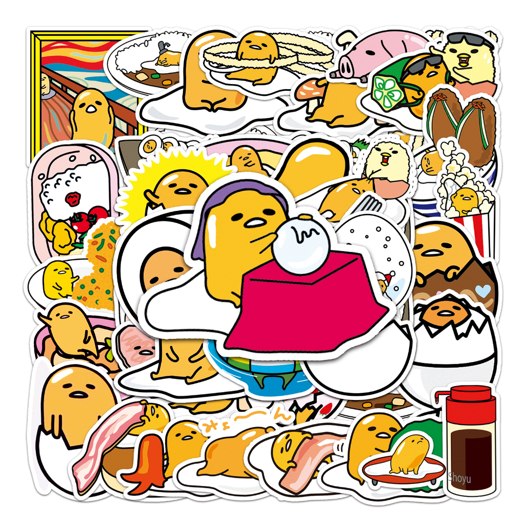 50ชิ้นไข่ตลกสติกเกอร์สําหรับหมวกกันน็อค/รถ/มอเตอร์/แล็ปท็อป/โทรศัพท์/กีตาร์ ทําเอง สติกเกอร์สร้างสรรค์บ้านรูปลอก