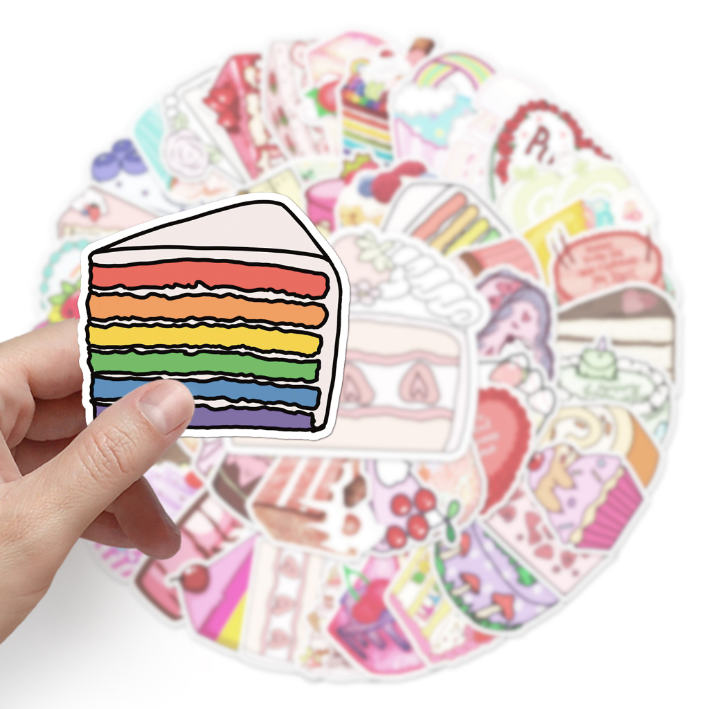 50 ชิ้นตลกสติกเกอร์เค้กกันน้ํา DIY สําหรับโทรศัพท์แล็ปท็อปรถสติกเกอร์ Creative Home Decal - รูปที่ 3