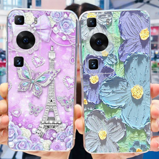 เคสโทรศัพท์มือถือ TPU แบบนิ่ม พิมพ์ลายดอกไม้ สําหรับ Huawei P 60 P60 Pro LNA-AL00 MNA-AL00 P60 Pro 2023