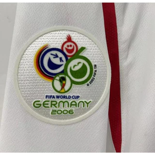 เสื้อกีฬาแขนสั้น ลายทีมชาติฟุตบอล Beckham World Cup England 2006 ชุดเยือน สไตล์เรโทร