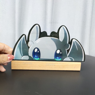 สติกเกอร์ ลายการ์ตูนอนิเมะ How to Train Your Dragon 3:The Hidden World Light Fury Toothless Motion สําหรับติดตกแต่งตู้เย็น แล็ปท็อป