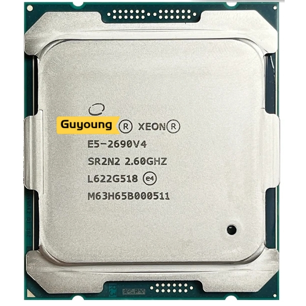 โปรเซสเซอร์ YZX Xeon E5 2690 V4 CPU E5 2690V4 ความเร็ว 2.6GHz สิบสี่นิวเคลียส 35M 135W 14nm LGA 2011