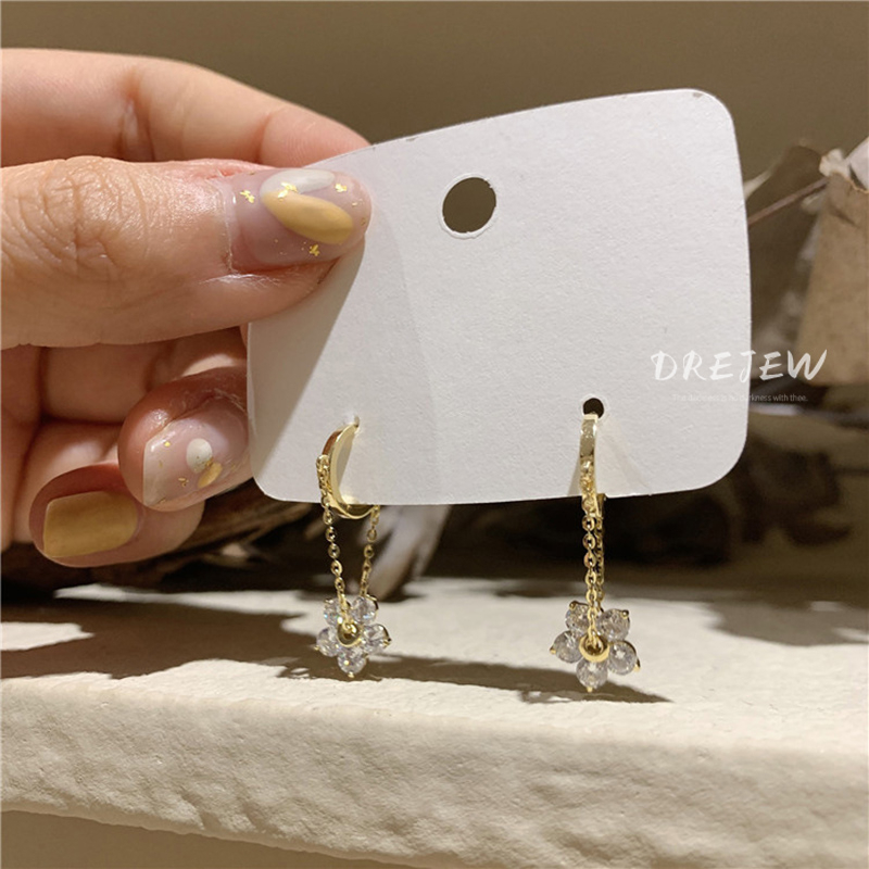 DREJEW เกาหลีใต้ ดองแดมุน แฟชั่นบุคลิกภาพ เพชร ดอกไม้ ต่างหู อารมณ์ การออกแบบ ความรู้สึก เครื่องประดับหู ผู้หญิง