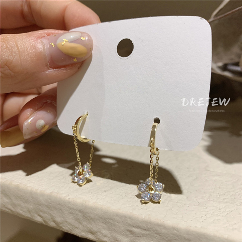 DREJEW เกาหลีใต้ ดองแดมุน แฟชั่นบุคลิกภาพ เพชร ดอกไม้ ต่างหู อารมณ์ การออกแบบ ความรู้สึก เครื่องประดับหู ผู้หญิง