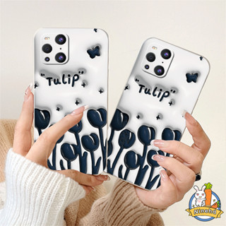 เคสโทรศัพท์ซิลิโคน TPU แบบนิ่ม ลายดอกทิวลิป กันกระแทก สําหรับ Huawei Y9 Prime 2019 Y7A Nova 7i 6 7 SE Nova 4e 5T Y9s Y9A P30 Lite P30 P40 Pro Honor 20 8X