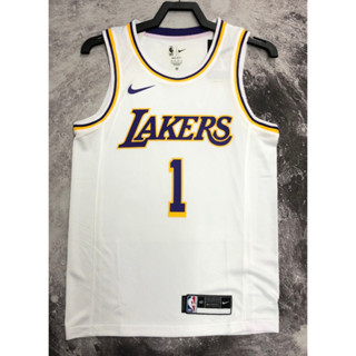 hot pressed 2023 nba Los Angeles Lakers No. 1 Russell white basketball jersey