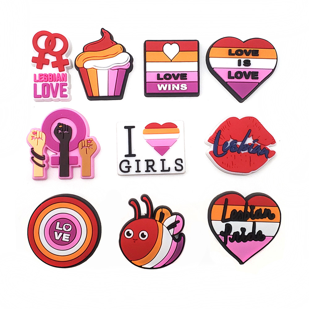 เสน่ห์รองเท้าสําหรับรองเท้าแตะ PVC Homosex ผู้หญิง