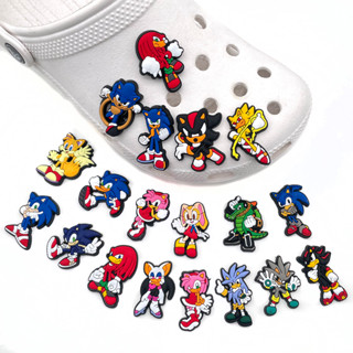 ขายดี อุปกรณ์เสริมรองเท้า จี้การ์ตูน Sonic Series Jibbitz PVC สําหรับ Crocs