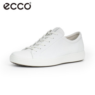 Ecco รองเท้าลําลอง สีขาว ขนาดเล็ก เรียบง่าย สําหรับผู้ชาย SOFT 7 470364