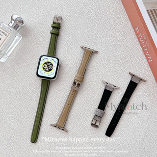 【10 สี】สายนาฬิกาข้อมือหนัง ซิลิโคน ขนาดเล็ก สําหรับ iwatch Series 8 7 SE 6 5 4 3 2 45 มม. 49 มม. 41 มม. 40 มม. 38 มม. 42 มม.