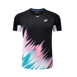 Yonex ใหม่ ชุดเสื้อกีฬาแบดมินตัน แขนสั้น ระบายอากาศ แห้งเร็ว สําหรับผู้ชาย และผู้หญิง