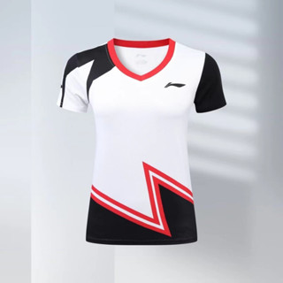 Li Ning เสื้อกีฬาแขนสั้น ลายปิงปอง สําหรับผู้ชายและผู้หญิง