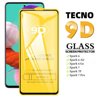 ฟิล์มกระจกนิรภัยกันรอยหน้าจอ 9D สําหรับ TECNO Spark Go 2023 Spark 10 Pro 9 9T 8C 8 7P 7T 7 6 Air