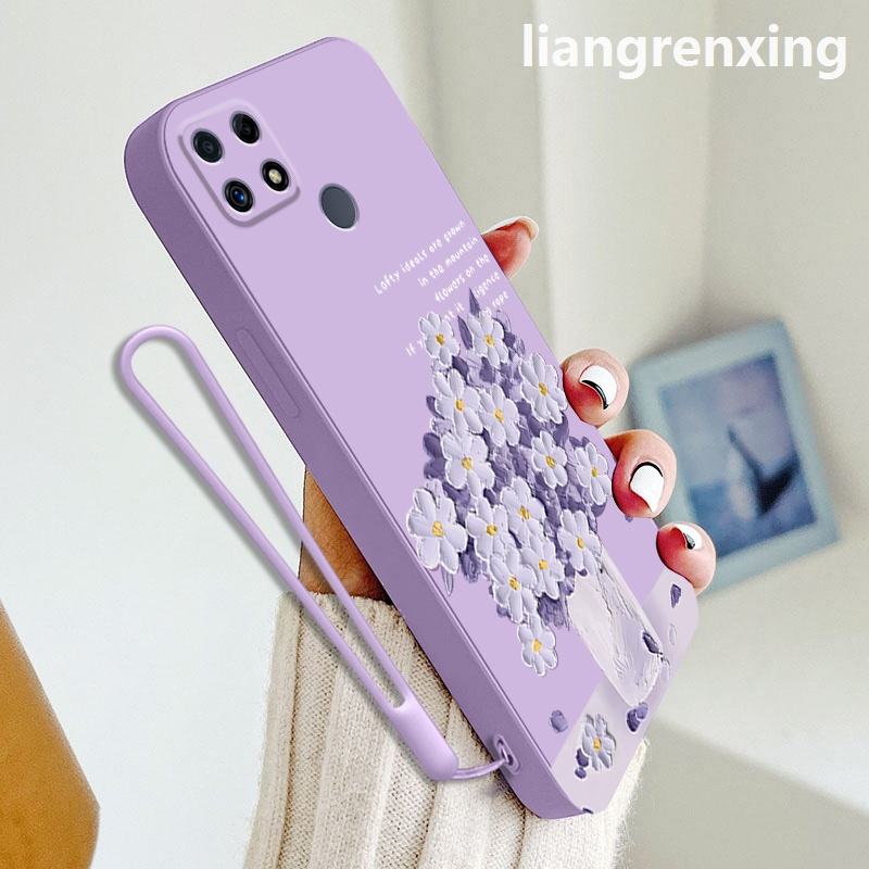 เคสเรียวมี c12 เคส REALME C12 เคสซิลิโคนนิ่ม ลายการ์ตูนดอกไม้ กันกระแทก สําหรับ REALME C12 REALME C25 REALME C25S YTYHH01