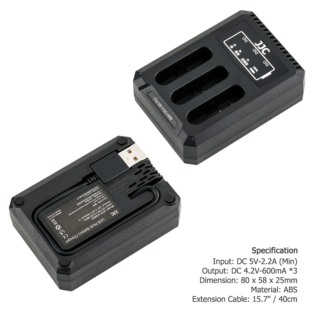 JJC แบตเตอรี่กล้องสำหรับ DB-110 Li-92B Li-90B ของ Ricoh GR IIIx GR III GR3x GR3 Richo GRIIIx GRIII G900 WG-6 Olympus Tough TG-7 TG-6 TG-5 TG7 TG6 TG5