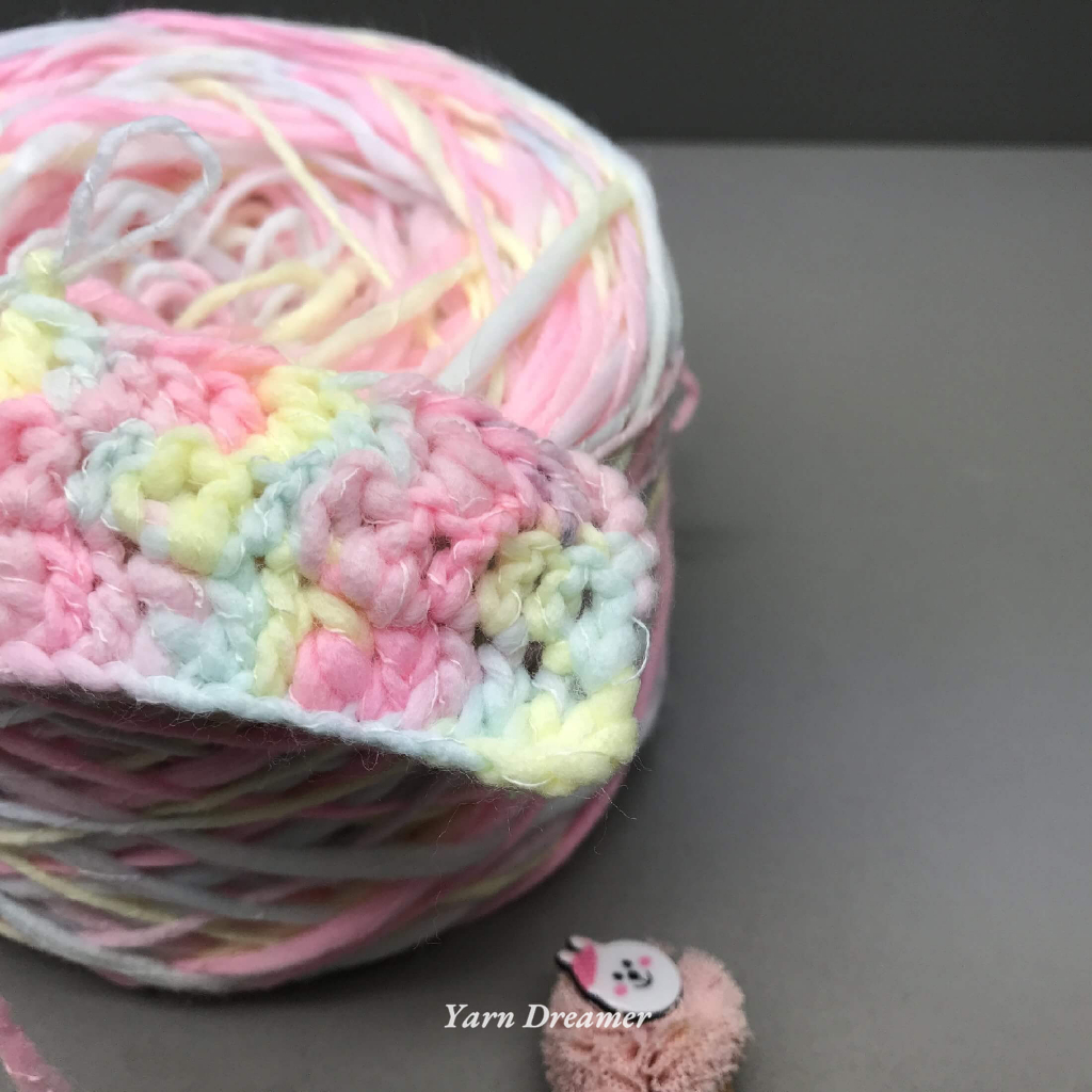เส้นด้ายขนแกะ Macaron สำหรับถักไหมพรม / เส้นด้ายโครเชต์ DIY / เส้นด้ายผสม / เส้นด้ายฝ้าย