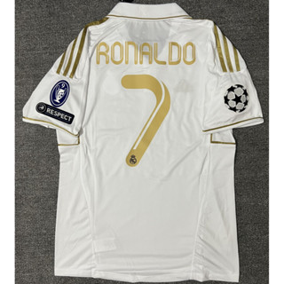 เสื้อกีฬาแขนสั้น ลายทีมชาติฟุตบอล Real Madrid RONALDO KAKA 11 12 ชุดเหย้า สําหรับผู้ชาย