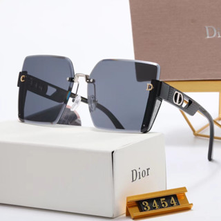 Dior แว่นตากันแดด ไร้กรอบ ทรงสี่เหลี่ยม ไร้กรอบ เทรนด์แฟชั่น สําหรับผู้ชาย ผู้หญิง ถ่ายภาพ สตรีท