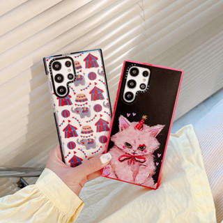 น่ารักกับลูกแมว และเคสโทรศัพท์ Samsung Galaxy S23 Ultra S22 Ultra S21 Ultra S20 S21 S22 S23 Plus+S20 Ultra เคสมือถือกันกระแทก