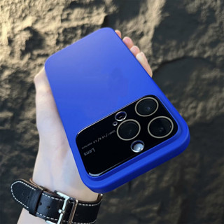 【Large window PC hard case/Royal blue】เคส compatible for iPhone 12 pro 13 14 pro max case