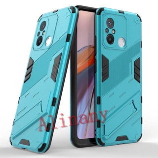 เคส Redmi Note 12 4G Case Shockproof พลาสติกแบบแข็ง Armor Kickstand Phone Casing Redmi Note12 4G Back Cover