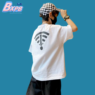 Bxpb เสื้อแขนสั้นลําลอง ผ้าฝ้าย พิมพ์ลาย ทรงหลวม ใส่สบาย แฟชั่นฤดูร้อน สําหรับเด็ก 100-160